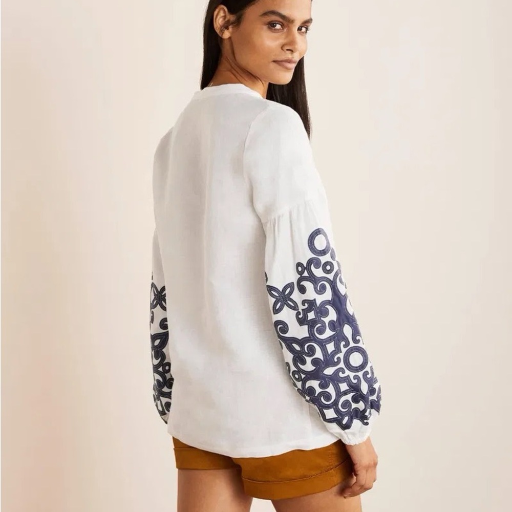 Boden Linen Tunic Top - Picture 3 of 5